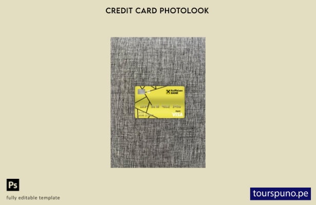 listo para imprimir plantilla frontal de foto de tarjeta de débito visa bancaria